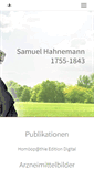 Mobile Screenshot of hahnemann.de